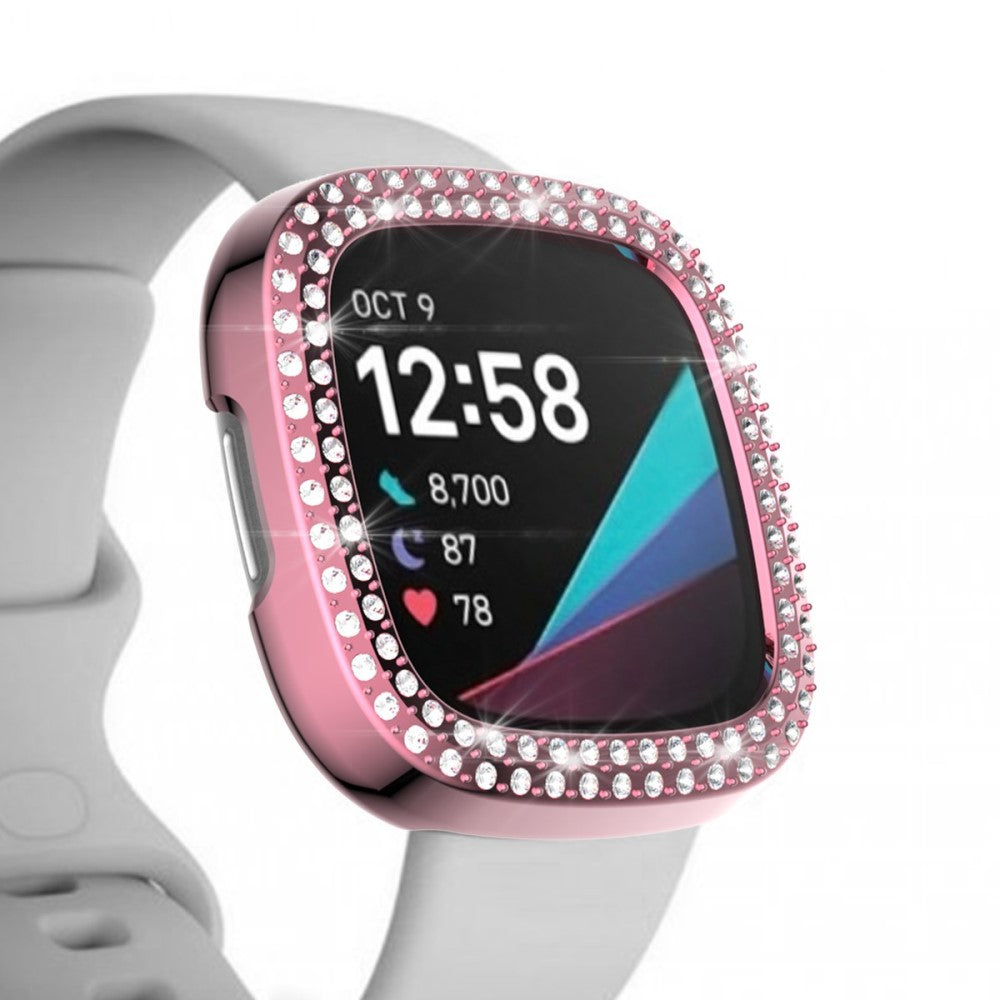 Fitbit Versa 3 / Sense - Custodia Protettiva Con Strass Glitterati