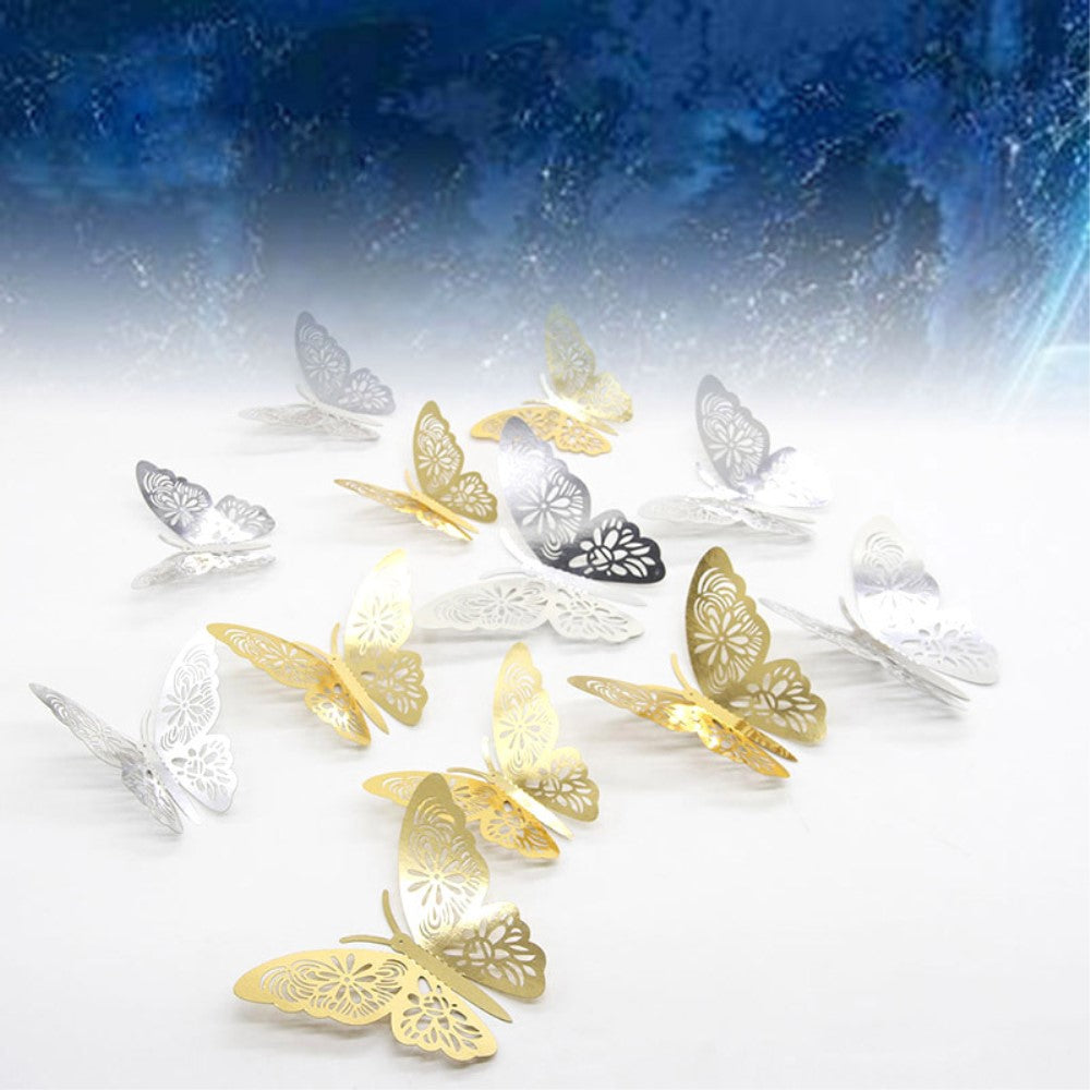 12 Stk. 3d Schmetterlinge Wand Sticker Deko