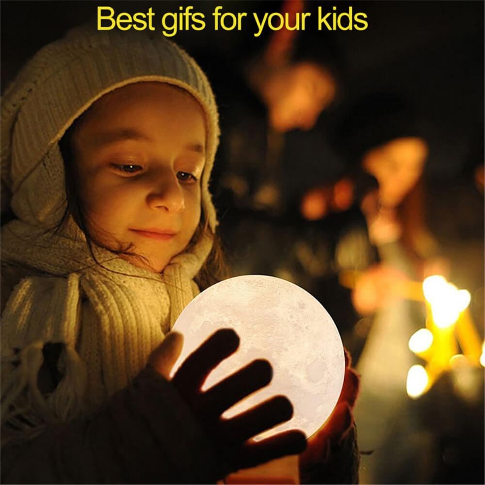 Multicolor LED Mondlampe dimmbar 3D 15CM