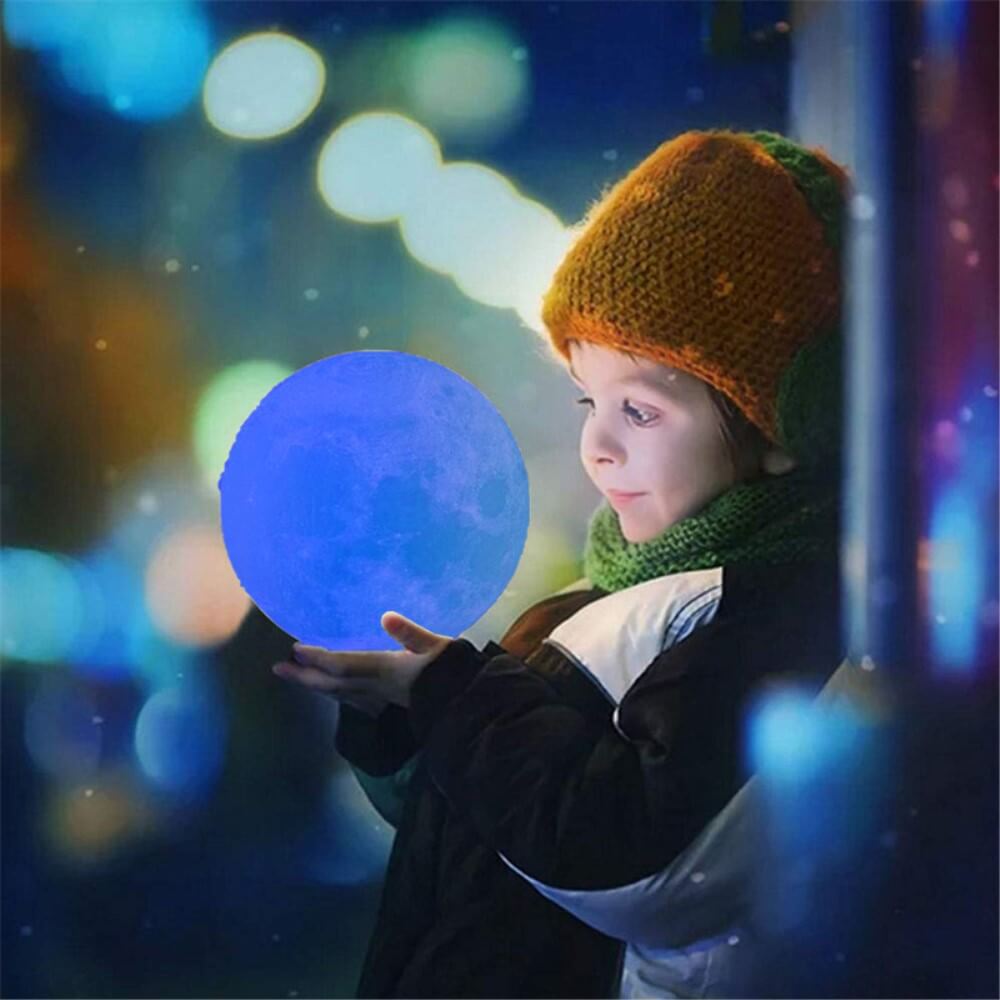 Multicolor LED Mondlampe dimmbar 3D 15CM