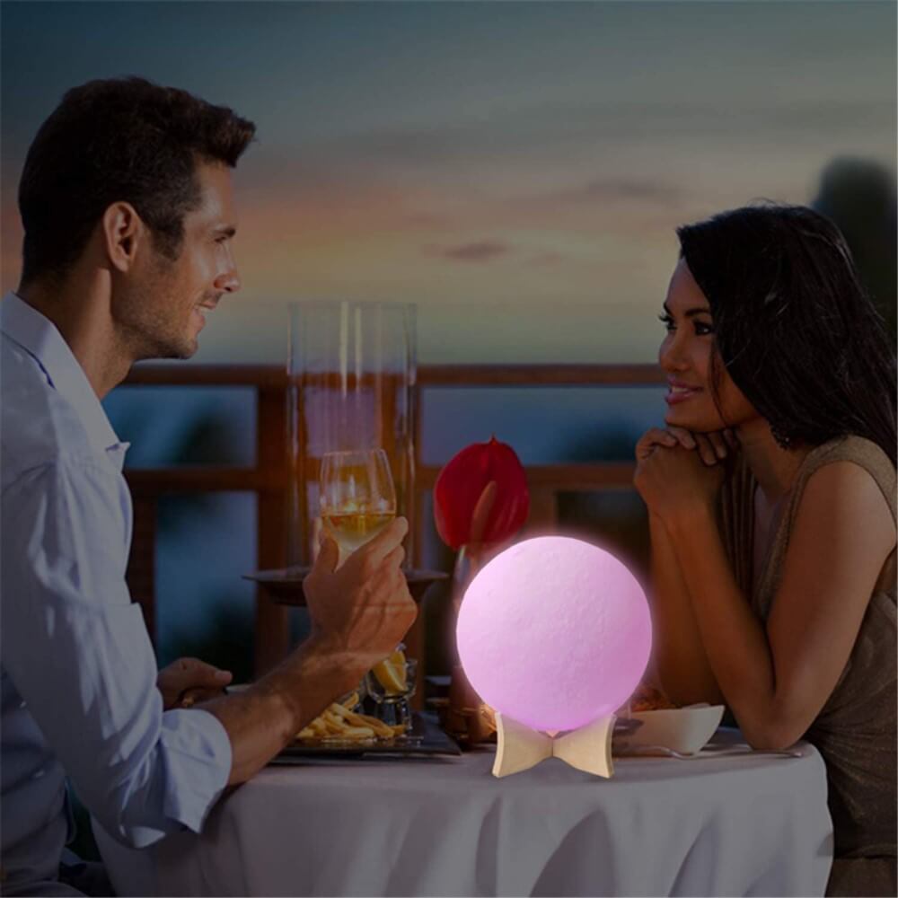 Multicolor LED Mondlampe dimmbar 3D 15CM