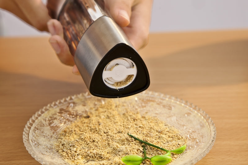 Pfeffermühle Edelstahl Mühle für Gewürze 17cm