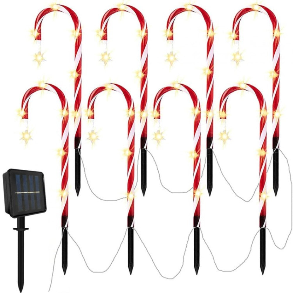 Solar LED Zuckerstangen Lichterkette