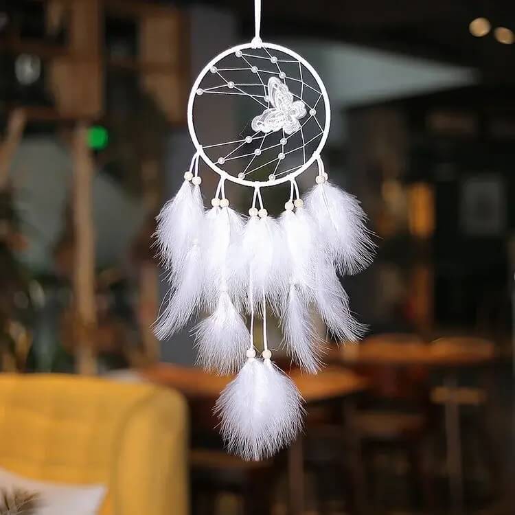 Attrape-rêves Dream Catcher avec LED papillon