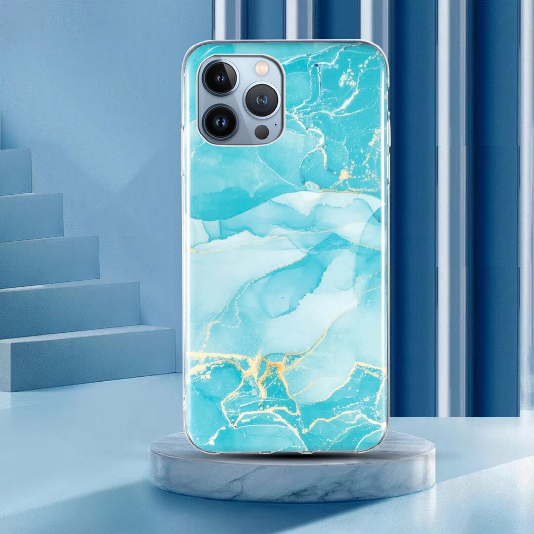 iPhone 14 Pro - Soft Rubber Case Marble