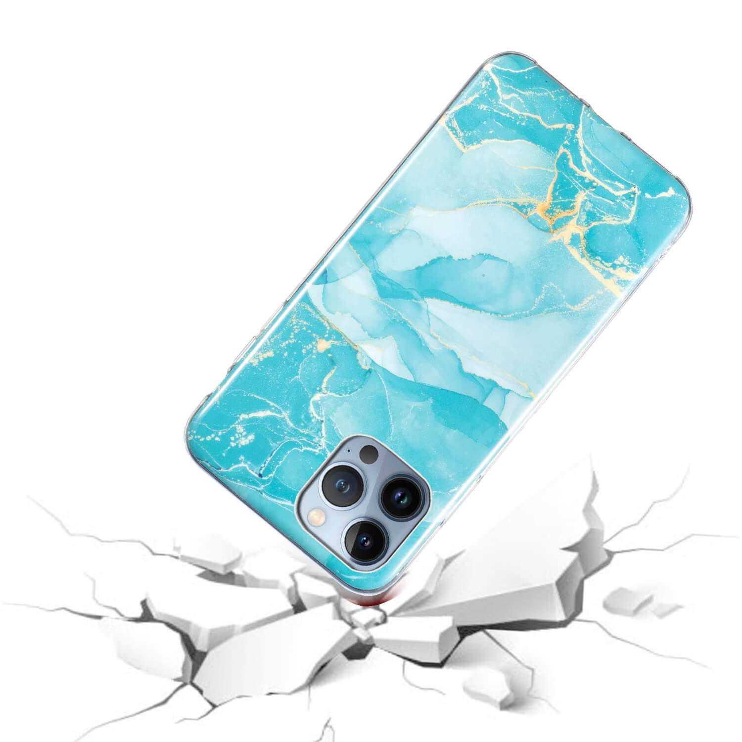 iPhone 14 Pro - Soft Rubber Case Marble