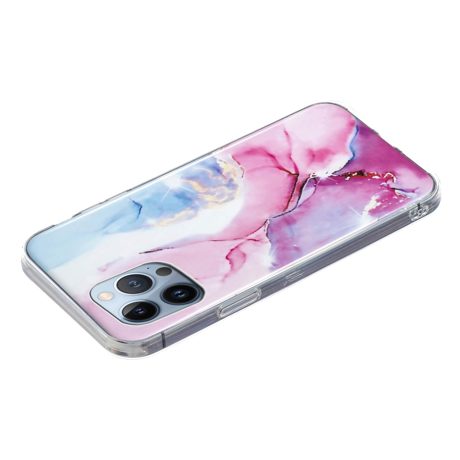 iPhone 14 Pro Max - Custodia in gomma Pink Marble