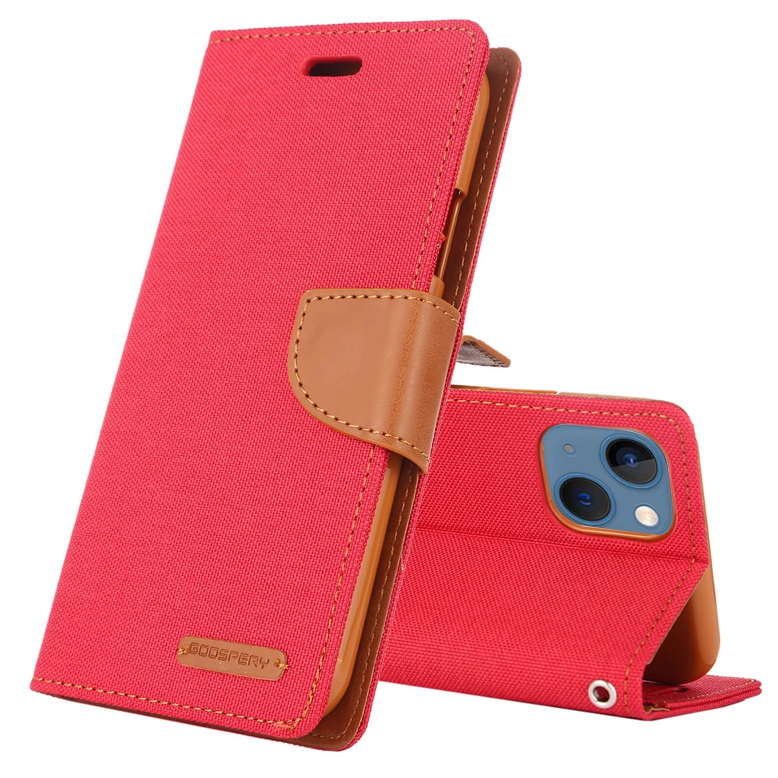 iPhone 14 Plus - Mercury Canvas Stoff Etui rot