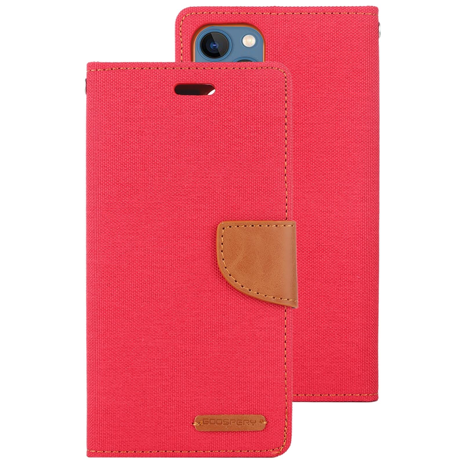 iPhone 14 Plus - Mercury Canvas Stoff Etui rot
