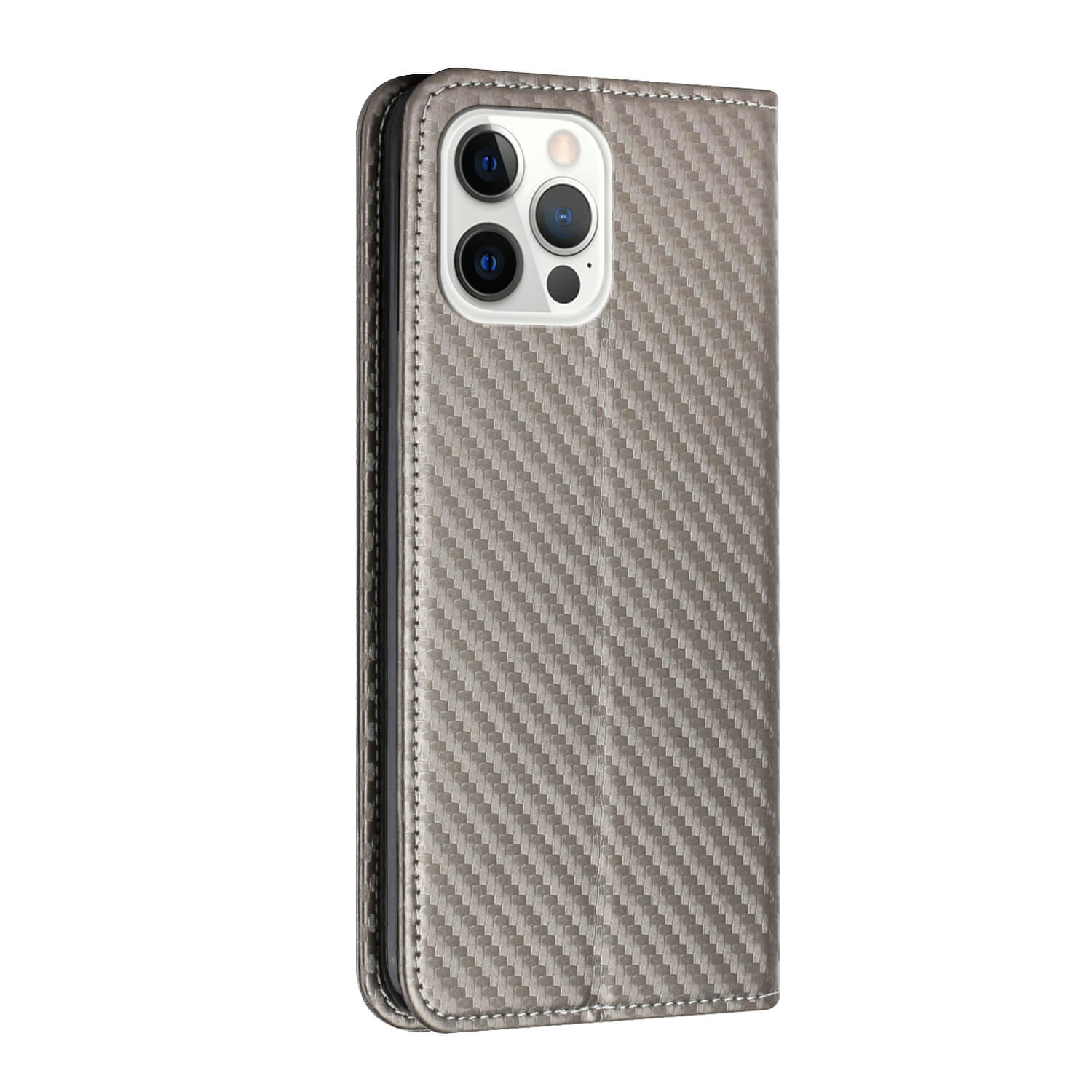 Iphone 14 Pro Max - Carbon Look Flip Case Cover