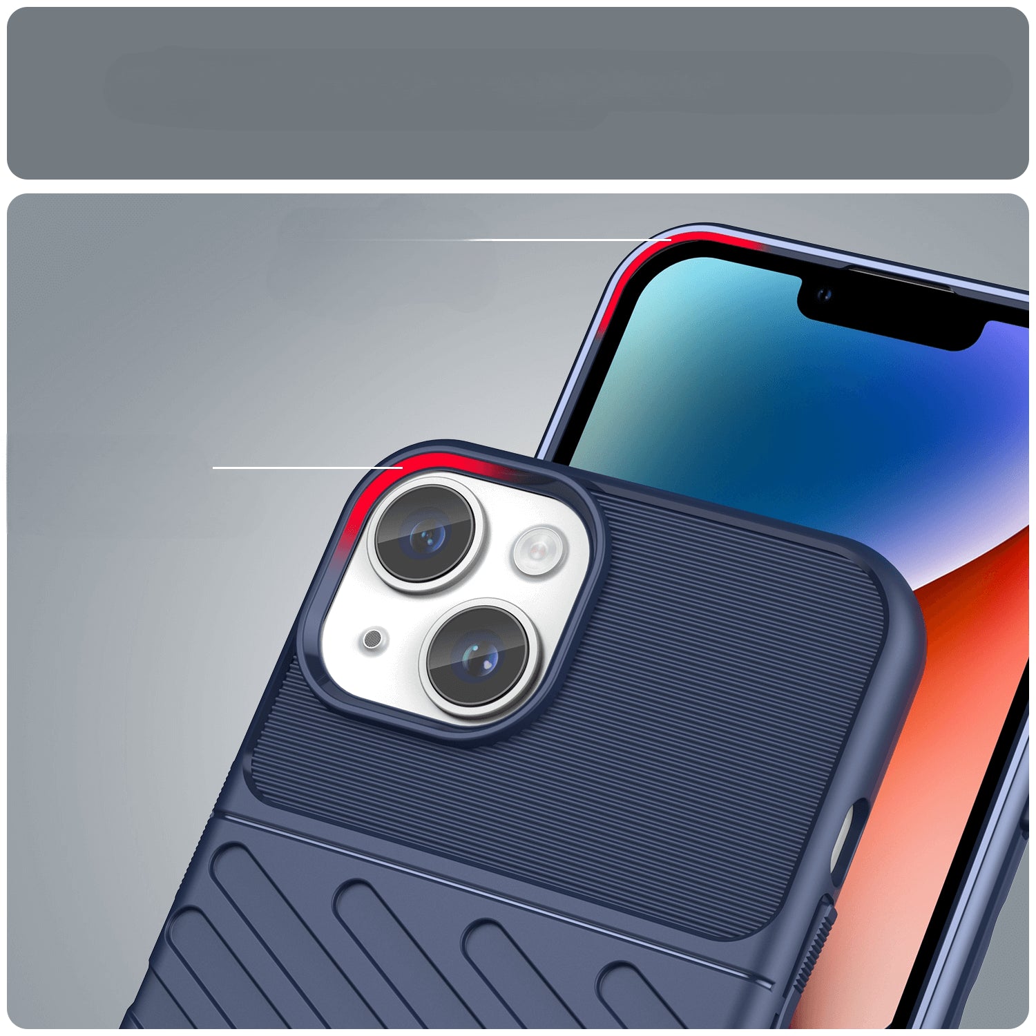 iPhone 15 Plus - Textur Gummi Hülle