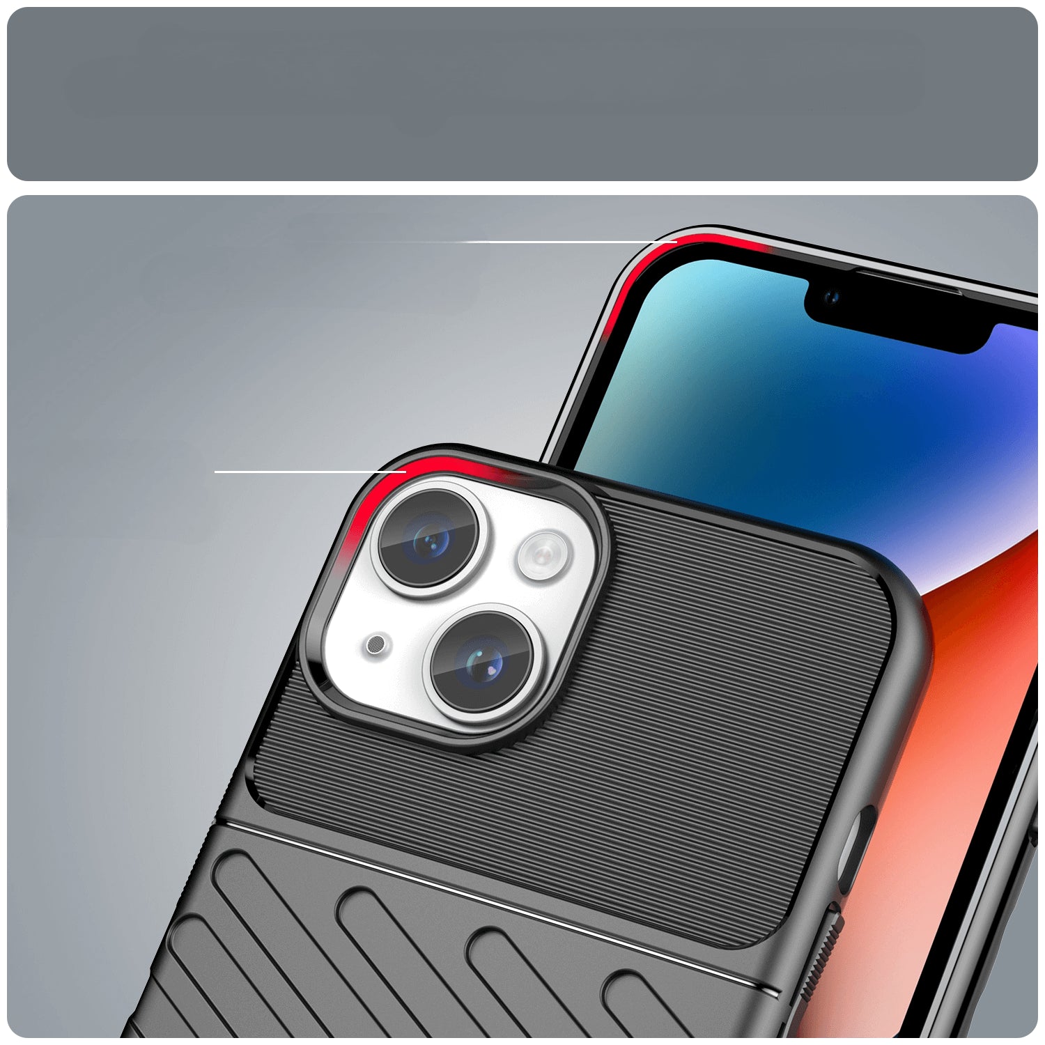 iPhone 15 Plus - Textur Gummi Hülle