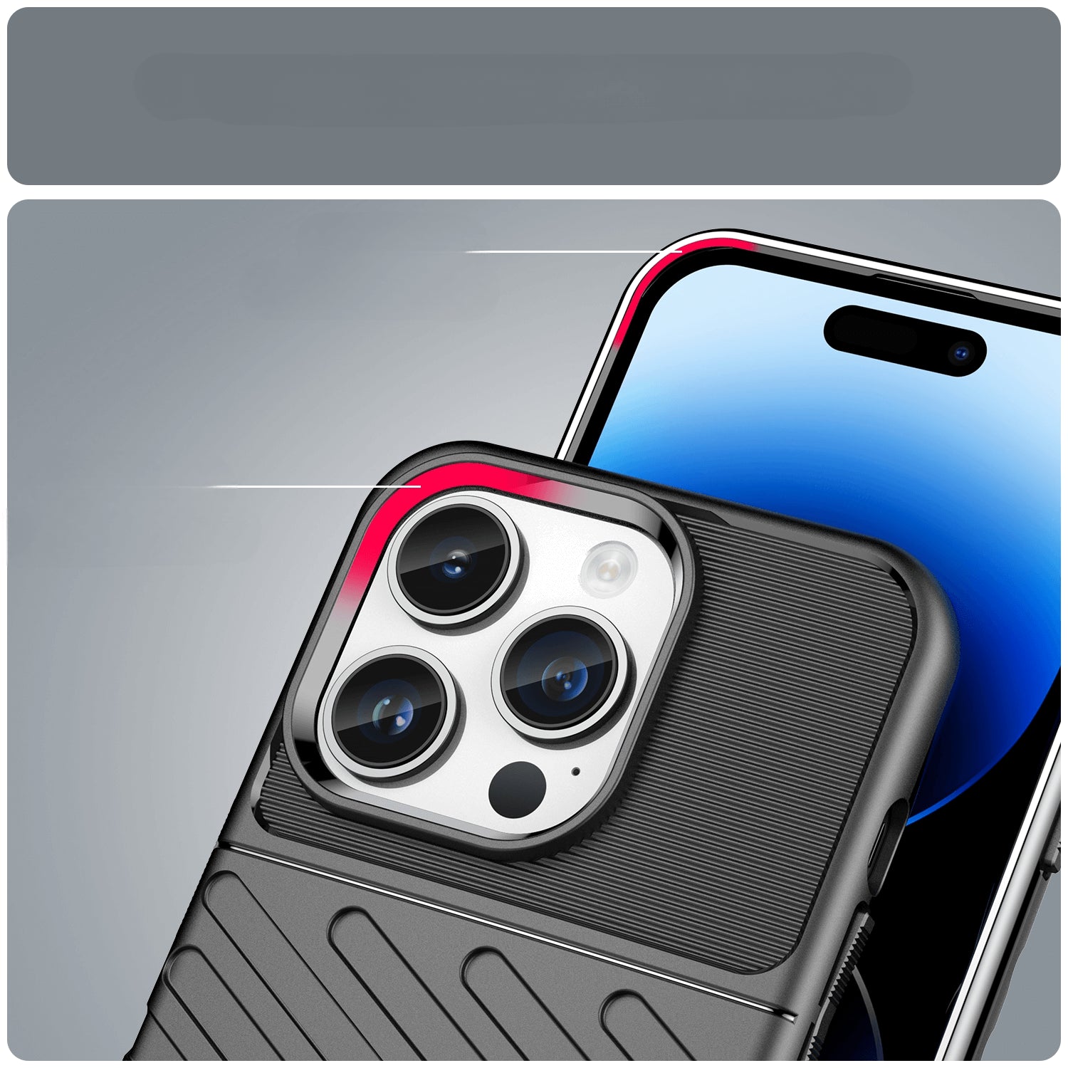 iPhone 15 Pro - Textur Gummi Hülle