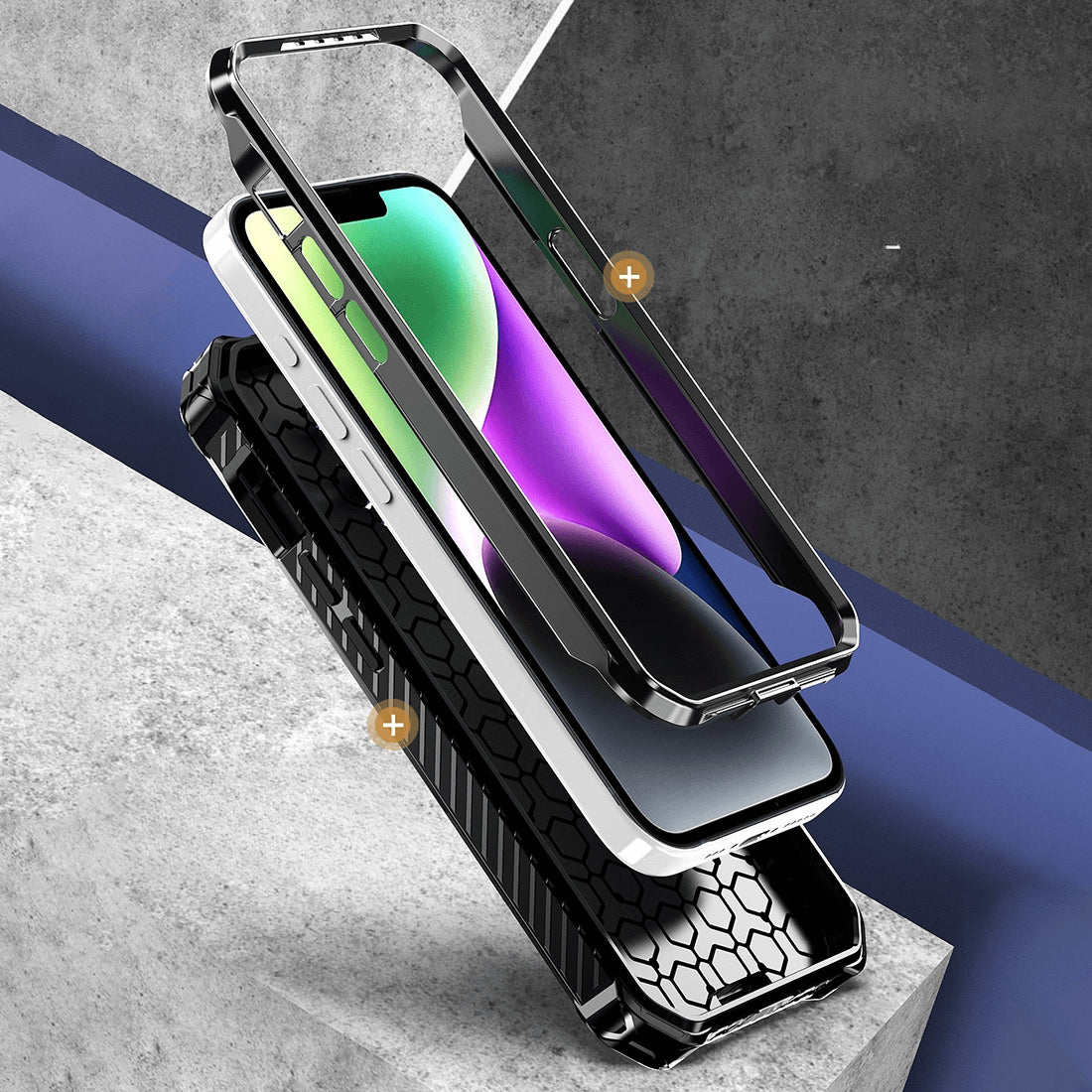 iPhone 15 Pro Max - Armor Case robuste avec kickstand