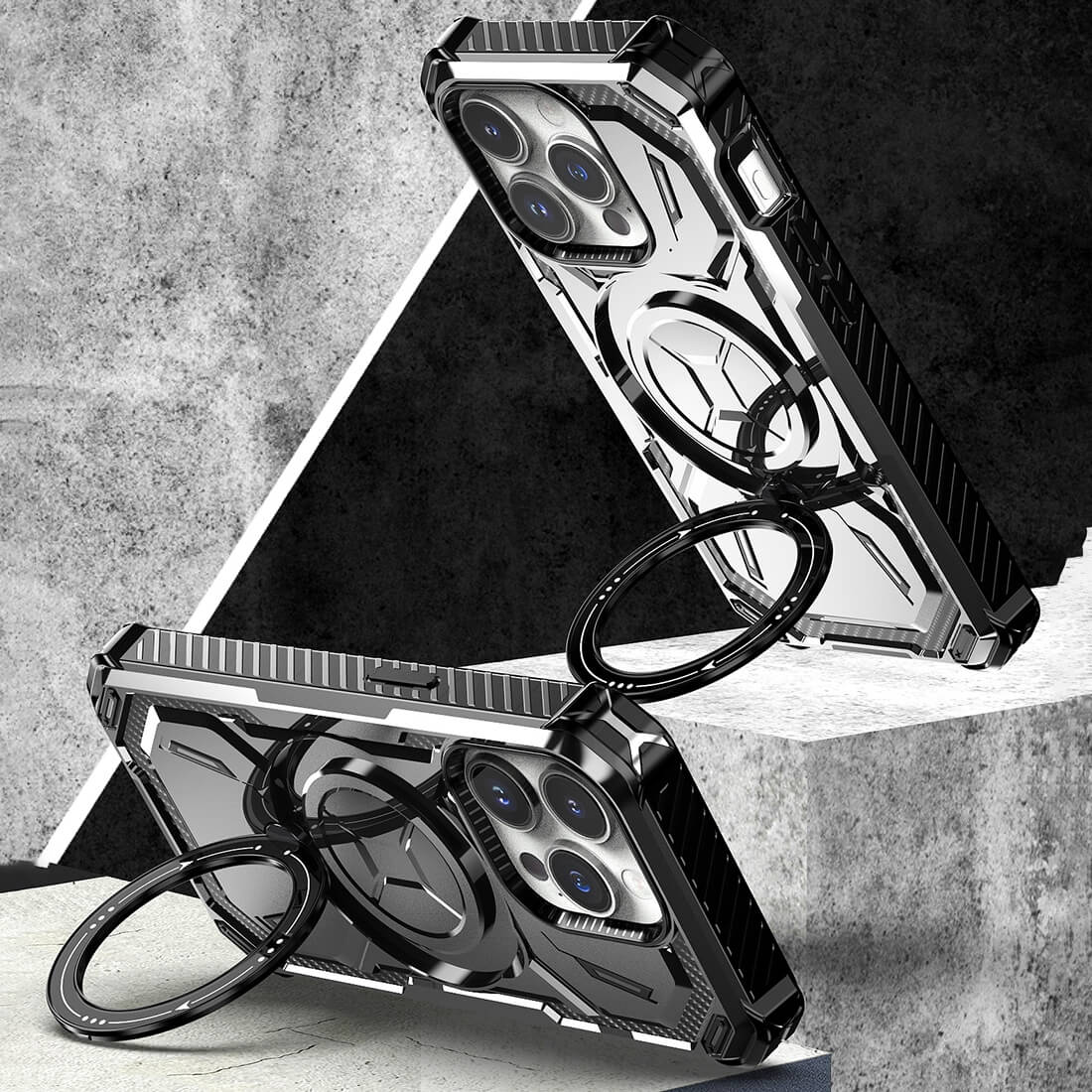 iPhone 15 Pro - Custodia Armor Con Kickstand