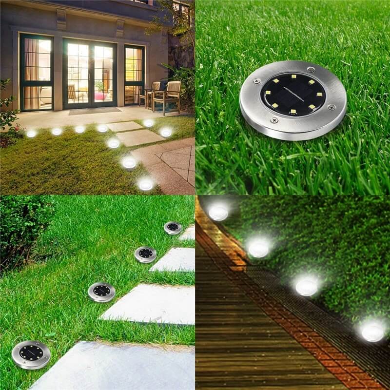 4er Set Solar Garten Lampe warmweiss