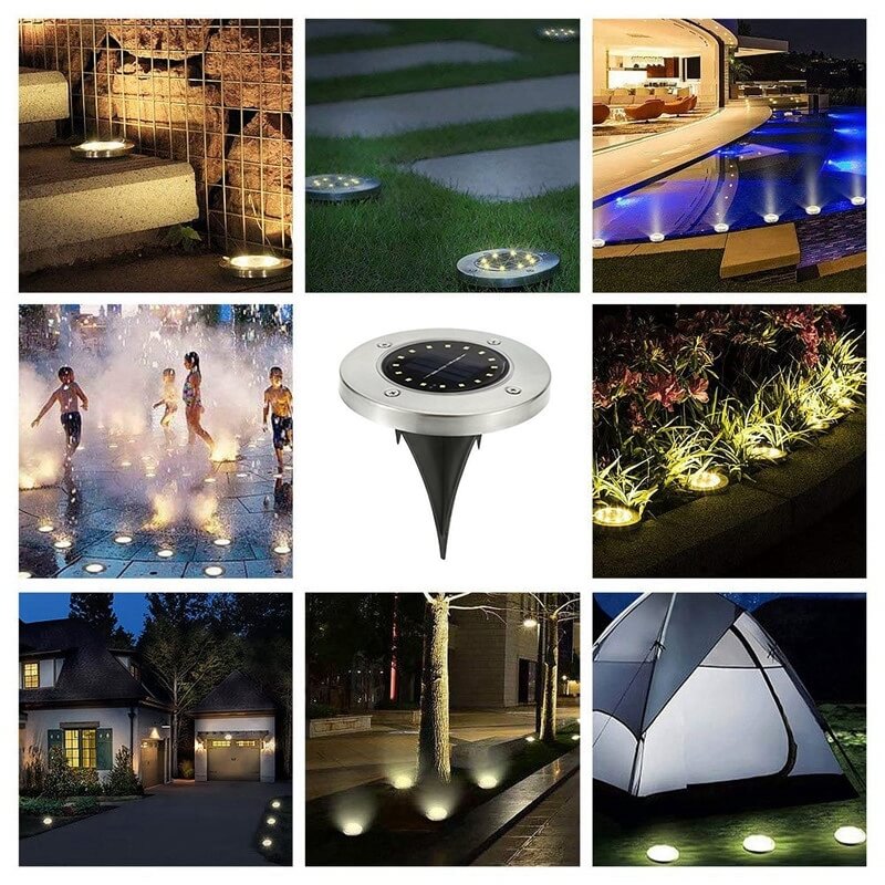 4er Set Solar Garten Lampe warmweiss