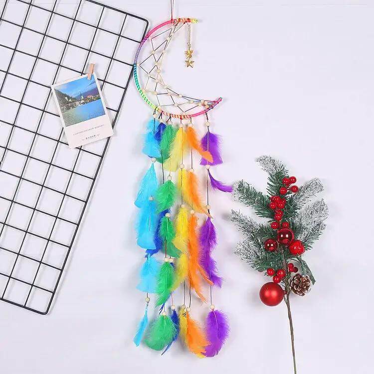 Traumfänger Dream Catcher Regenbogen Mond