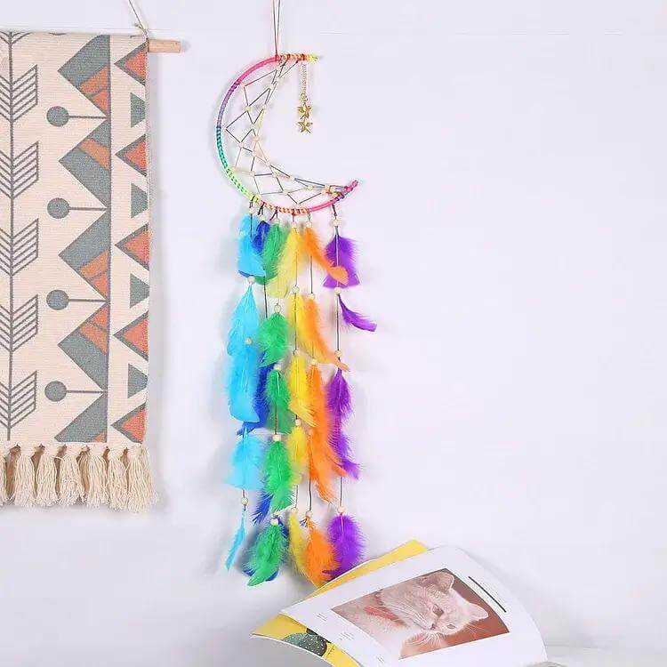 Traumfänger Dream Catcher Regenbogen Mond