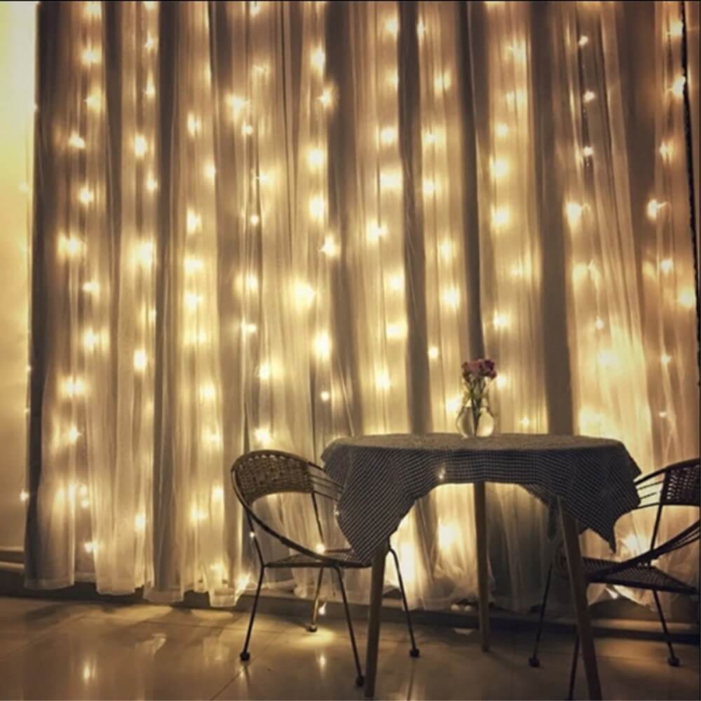 Curtain Light Chain Usb 3X3 M 300 Led