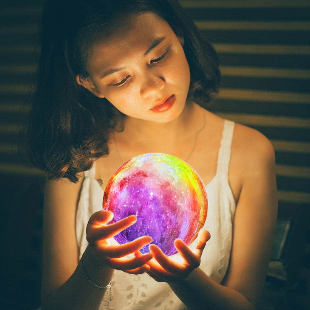 Multicolor LED Mondlampe 3D 8CM Universum