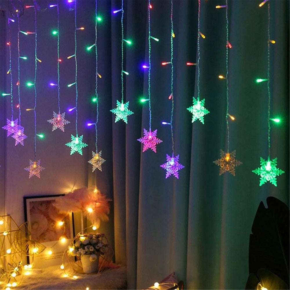 Snowflake Curtain Fairy Lights 3M