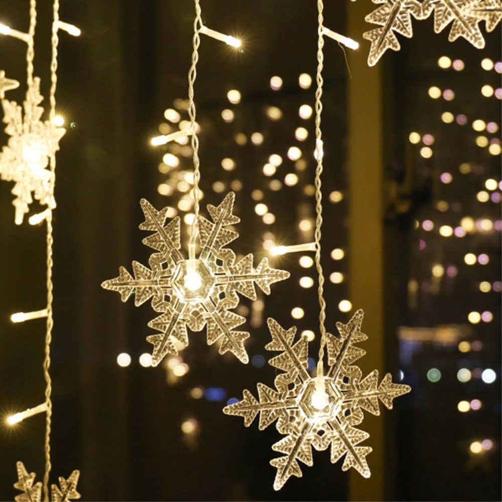 Snowflake Curtain Fairy Lights 3M
