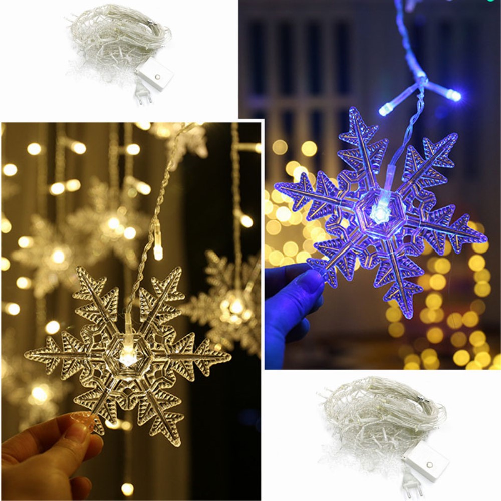 Snowflake Curtain Fairy Lights 3M