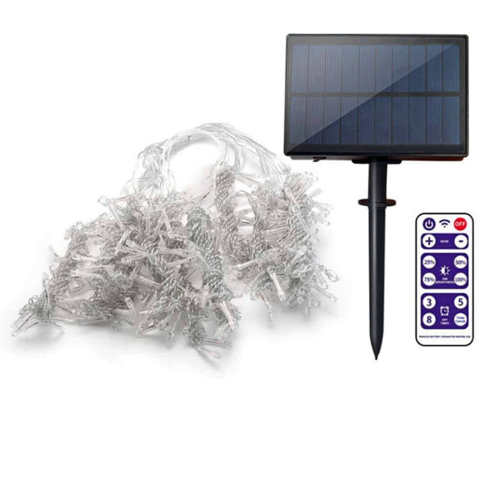 Luci solari a LED 10m con 300 LED per l'illuminazione del giardino