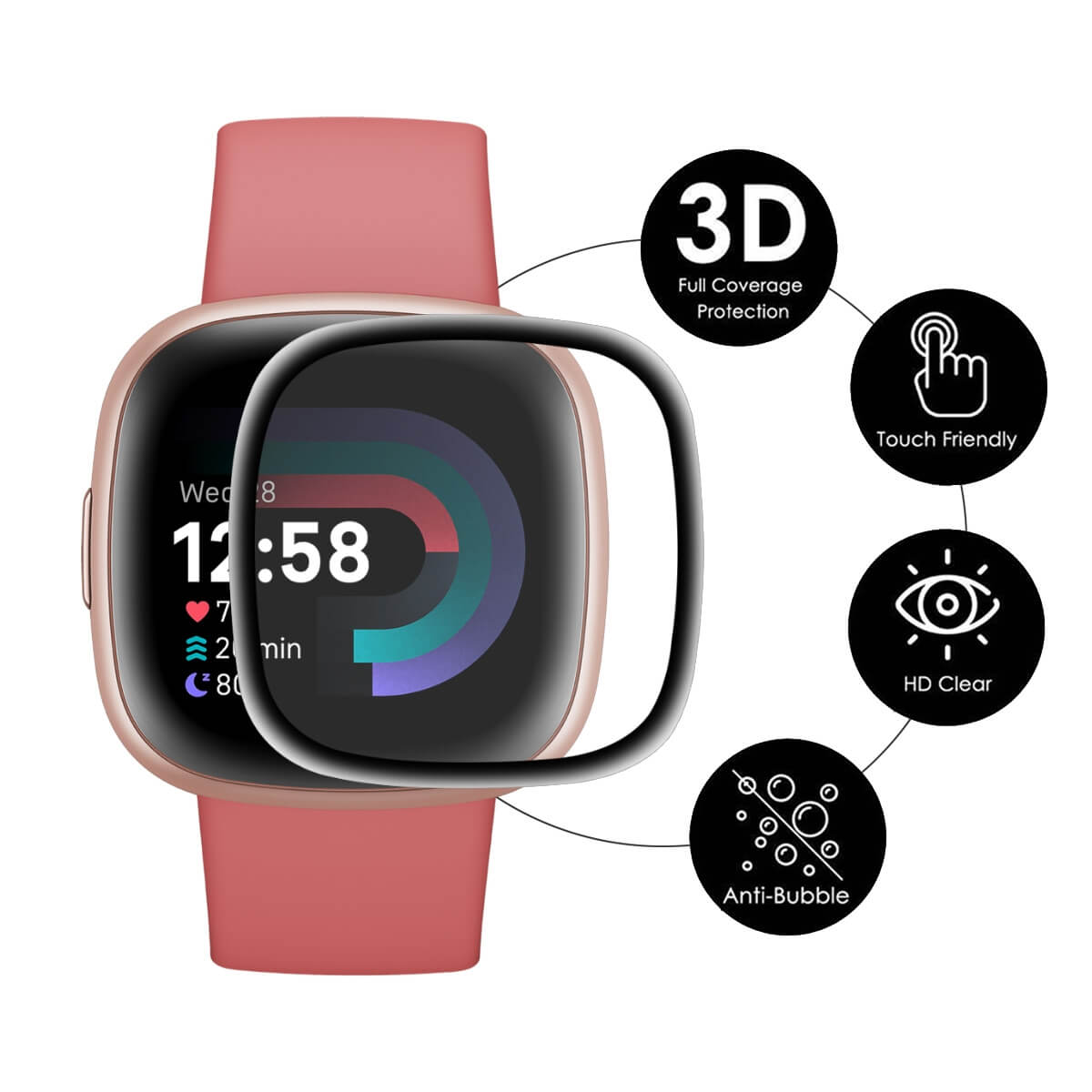 Fitbit Versa 4 / Sense 2 - 2 Stk. Schutzfolie