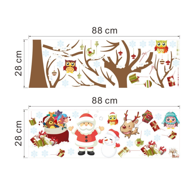 Wand Sticker Tattoo Aufkleber Weihnachtsbaum und Santa