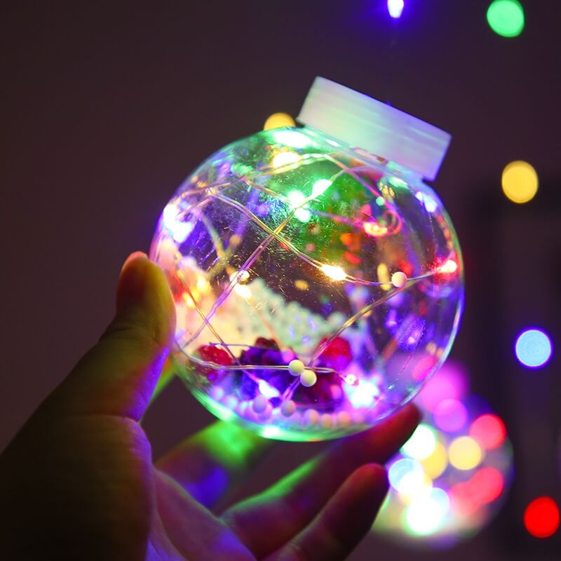 Christmas Baubles Curtain Fairy Lights 3 M