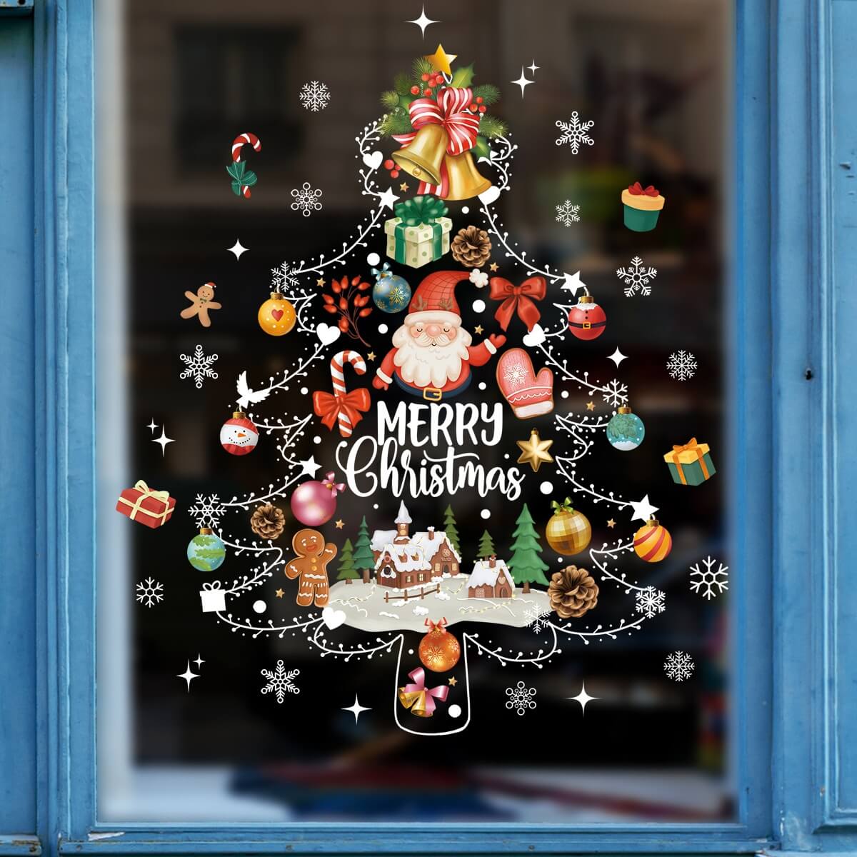 Fenster Sticker Tattoo Merry Christmas