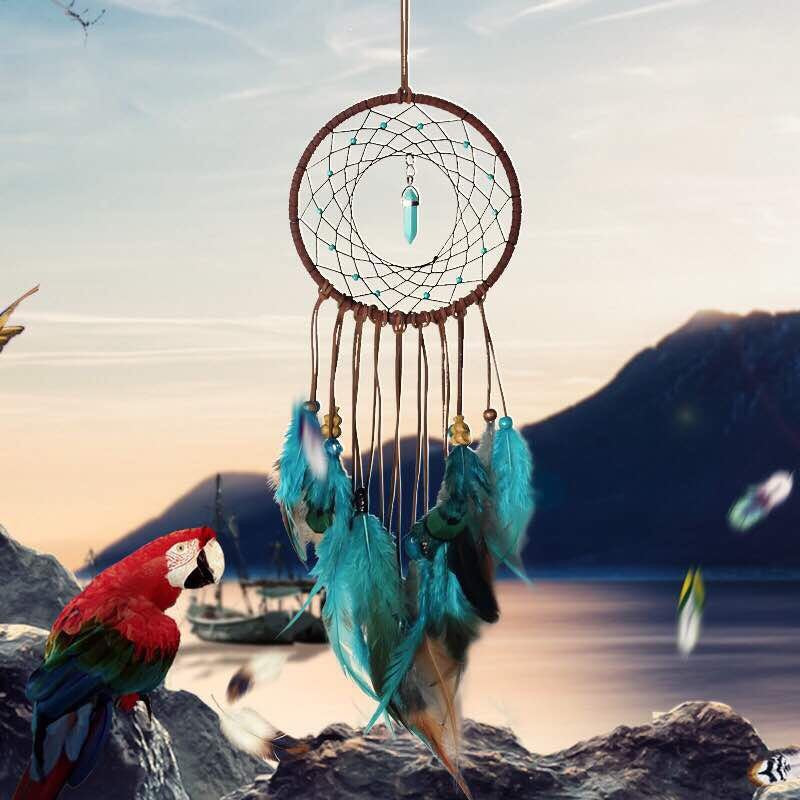 Traumfänger Dreamcatcher indianische Deko türkis