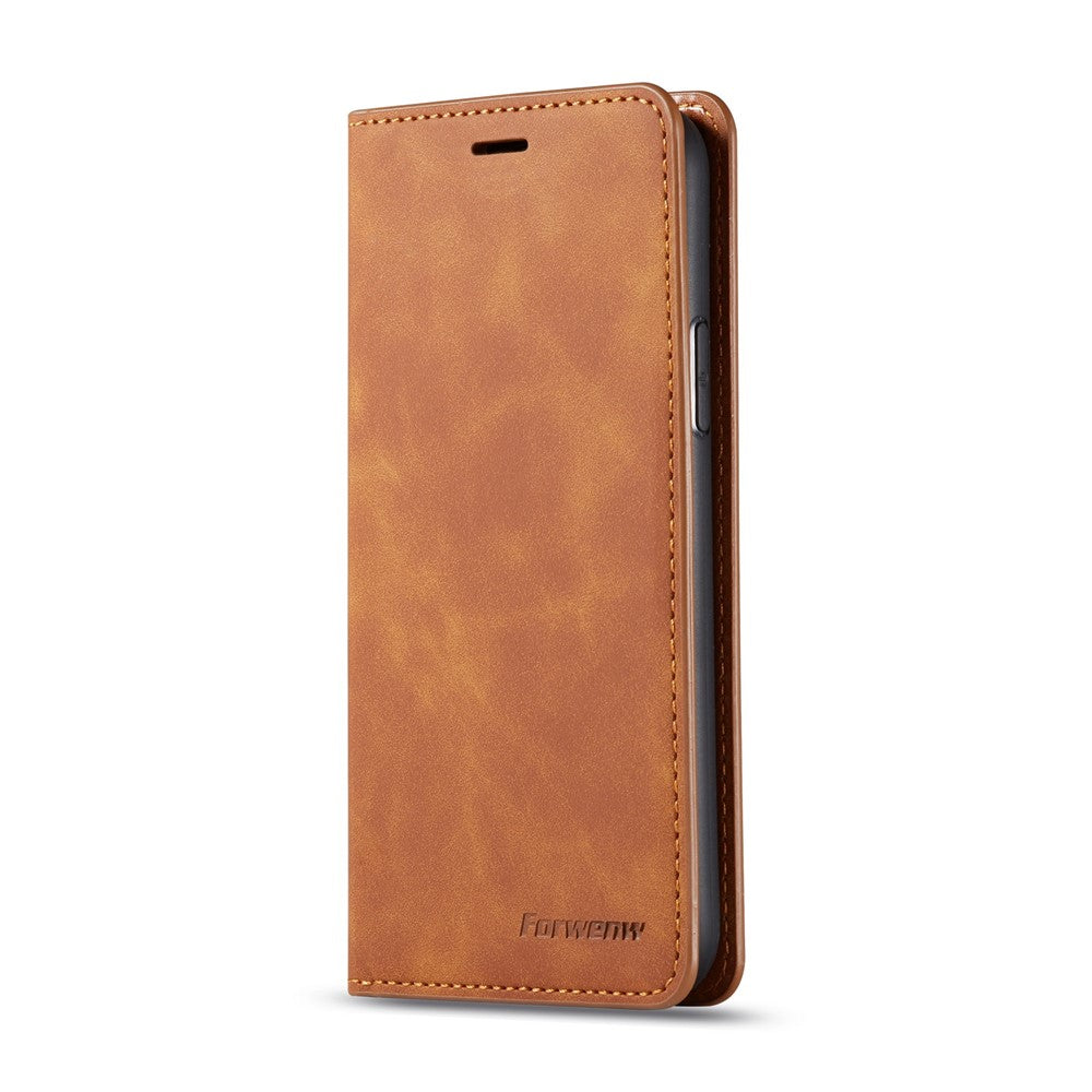 iPhone 11 Pro Max - Vintage Flip Case Wildleder Optik