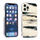 iphone 13 pro max - soft silicone rubber case white-black marble