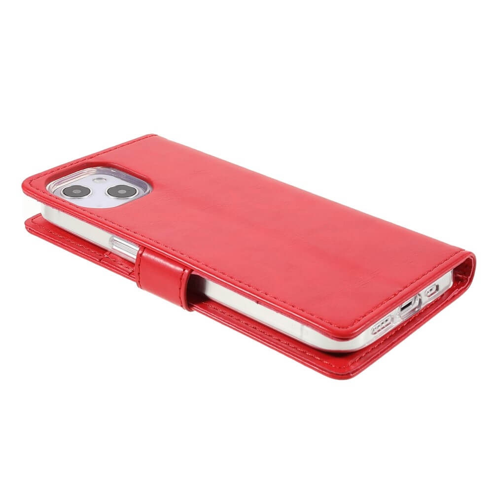 iPhone 13 mini - Blue Moon Etui Hülle rot