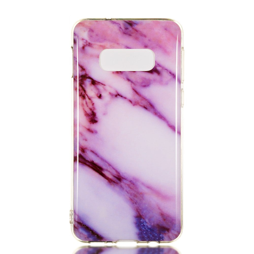 Galaxy S10e - Soft Silicone Rubber Case pink Marble