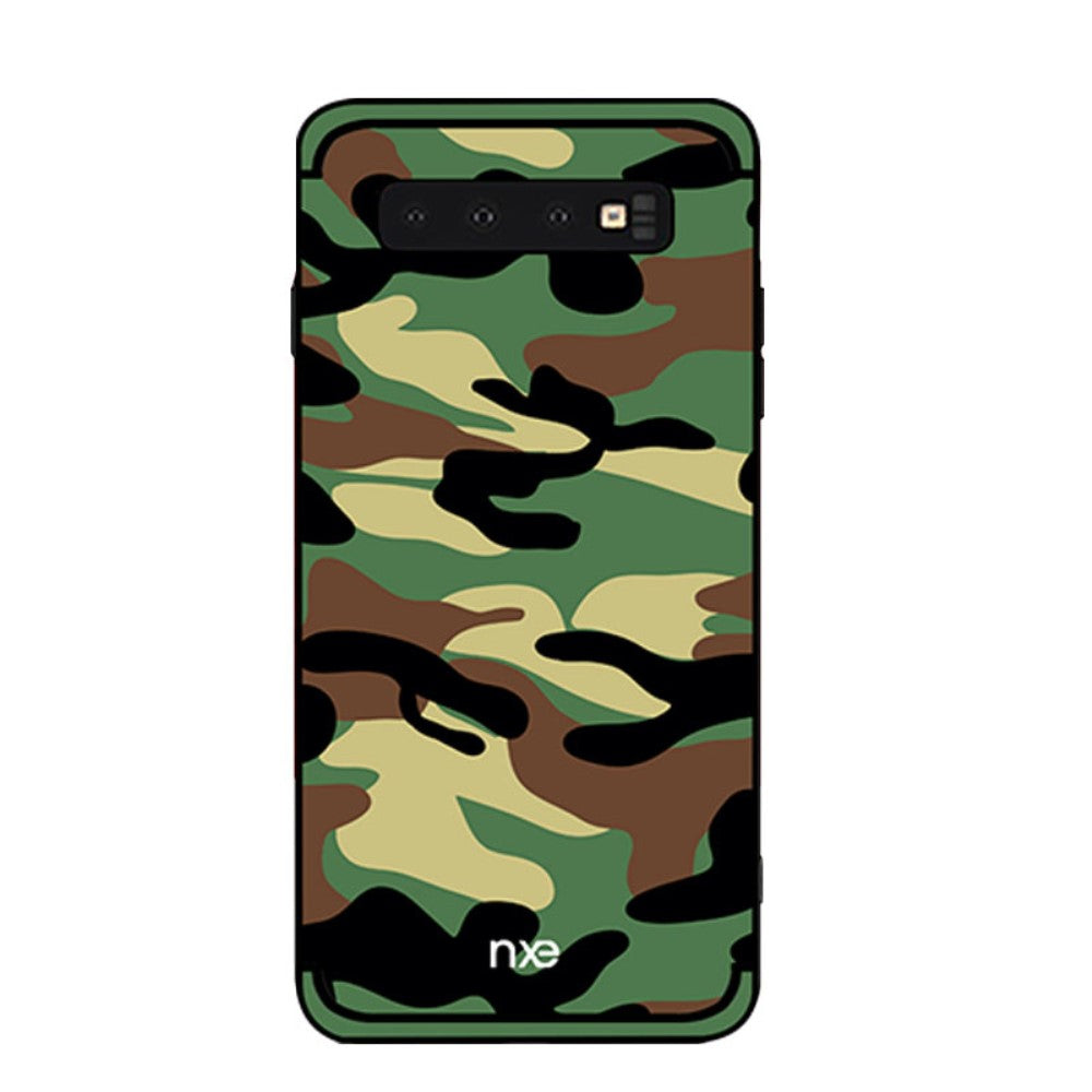 Galaxy S10e - Hybrid Silicone Case with Kickstand Camouflage pink