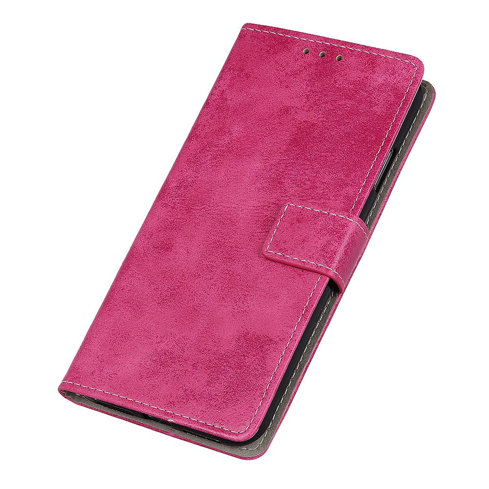 Galaxy Note 20 - Vintage Etui Wildleder Optik pink