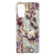galaxy s20 fe - soft silicone rubber case cyan marble