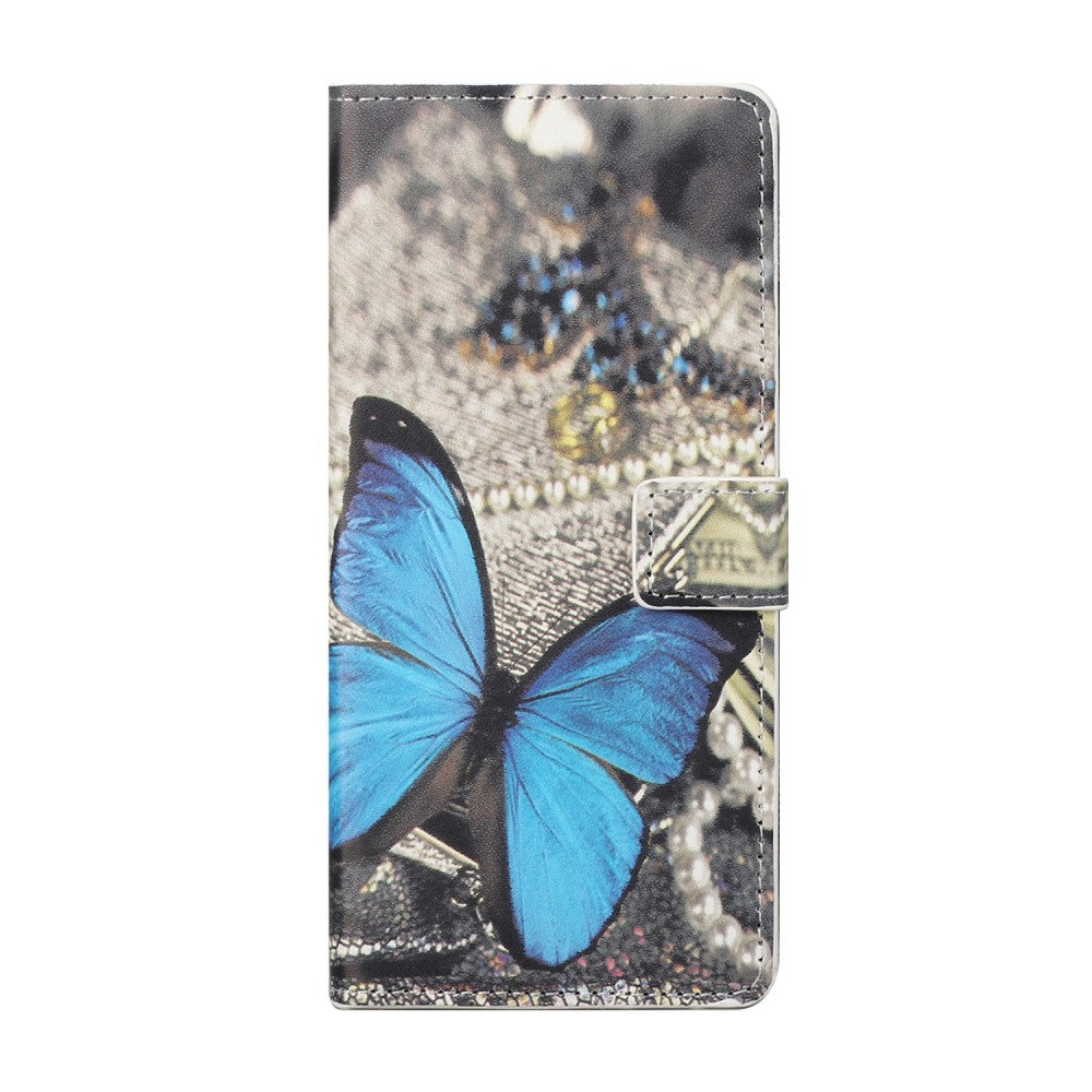 Galaxy S21+ - Cuir coque Papillons violets