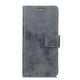 custodia sony xperia 10 plus - pelle vintage in look scamosciato grigio