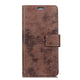 sony xperia 10 plus - vintage leather case suede look brown