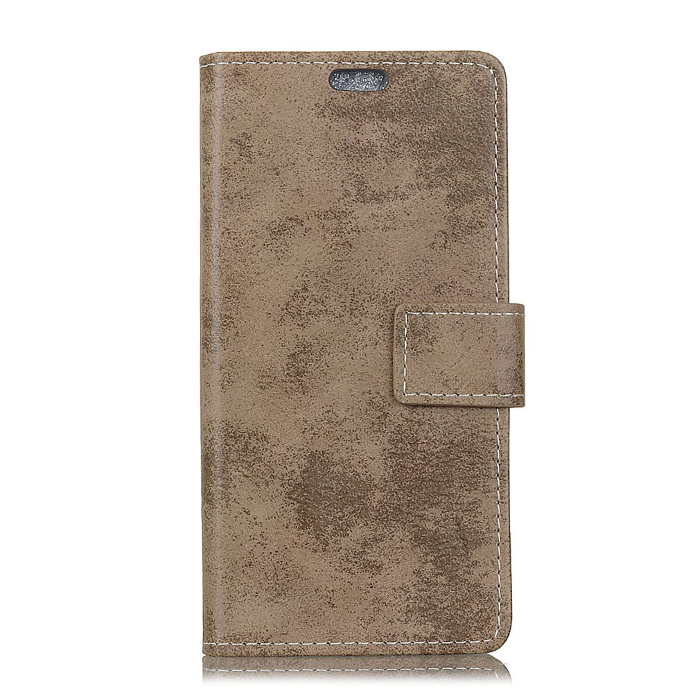 Sony Xperia 10 - vintage leather case in suede look khaki
