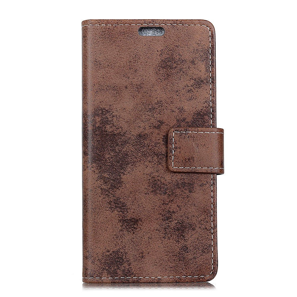 Sony Xperia 10 - vintage leather case in suede look khaki