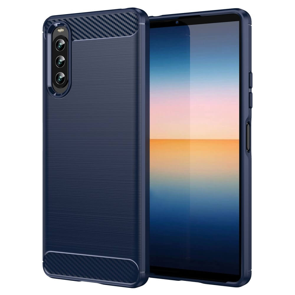 Sony Xperia 10 IV - Metall Carbon Look Hülle