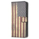custodia huawei p40 lite - tasca portacarte in pelle con bandiera statunitense