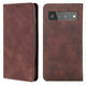 google pixel 6 pro - vintage flip case cover brown