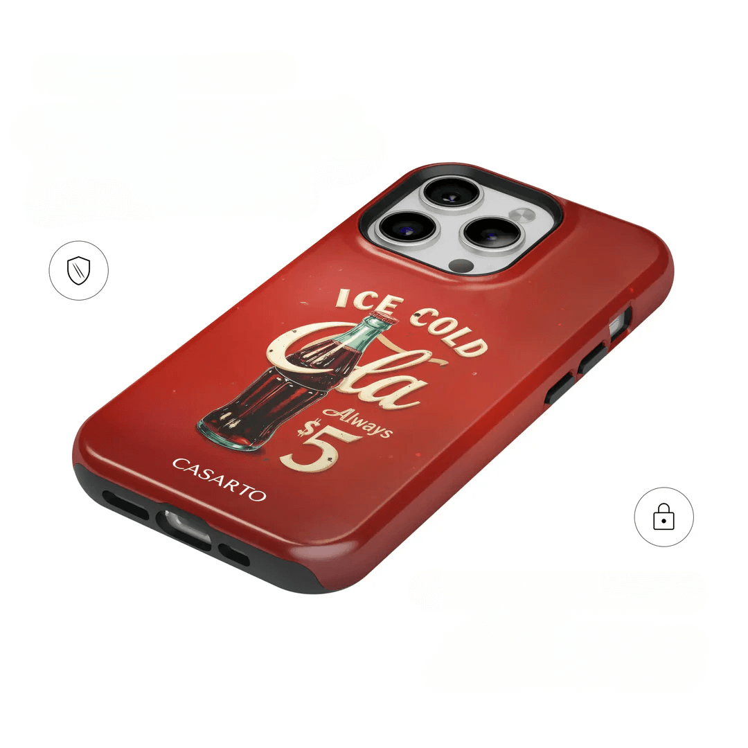 Das Galaxy S25 Ultra Case "Taste the Feeling" von Casarto zeichnet sich durch ein klassisches Design einer eiskalten Cola-Flasche aus, ist MagSafe-kompatibel und Teil der Limited Art Edition zum Preis von 5 Cent.